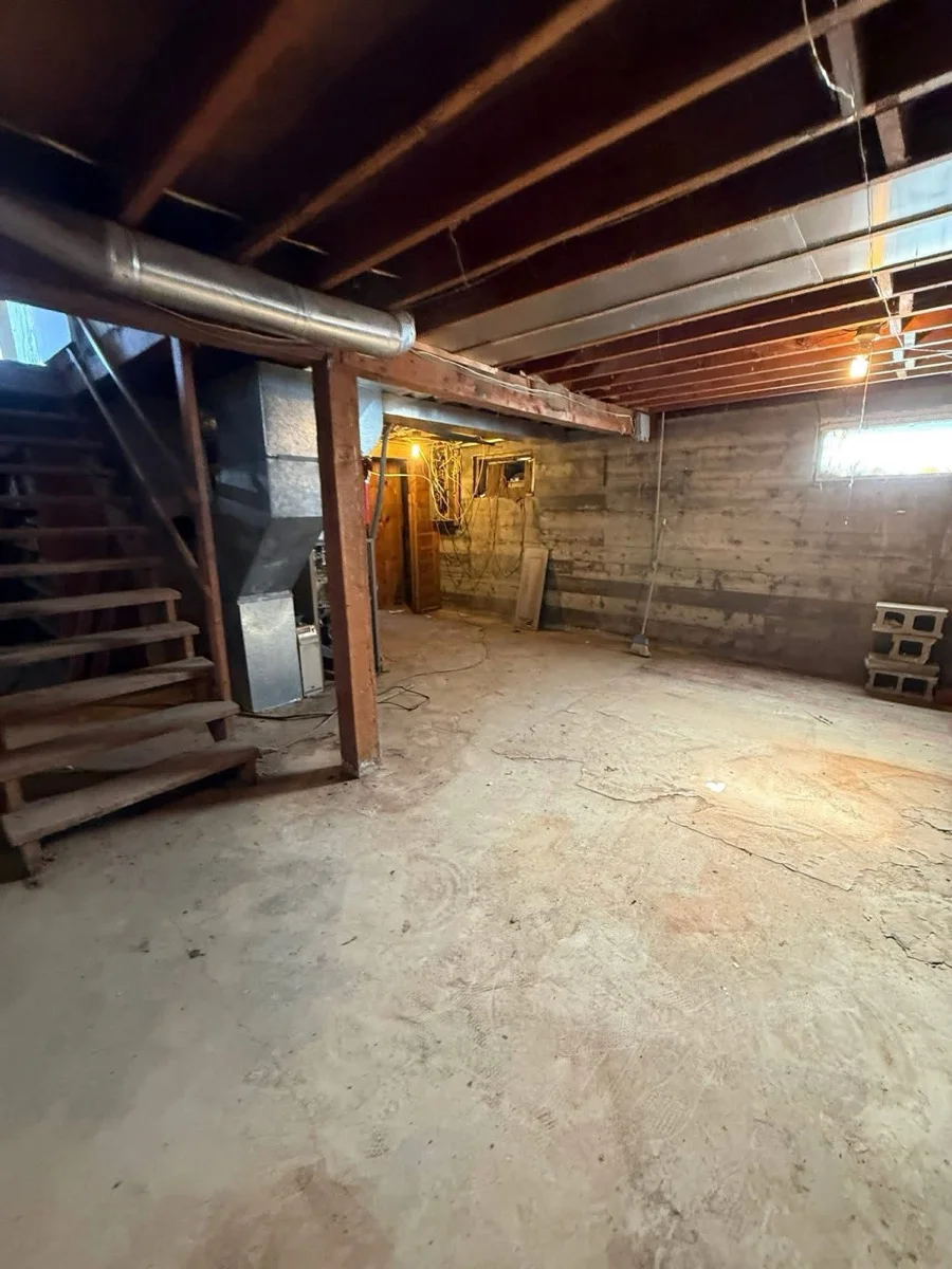 Basement cleared after junk removal