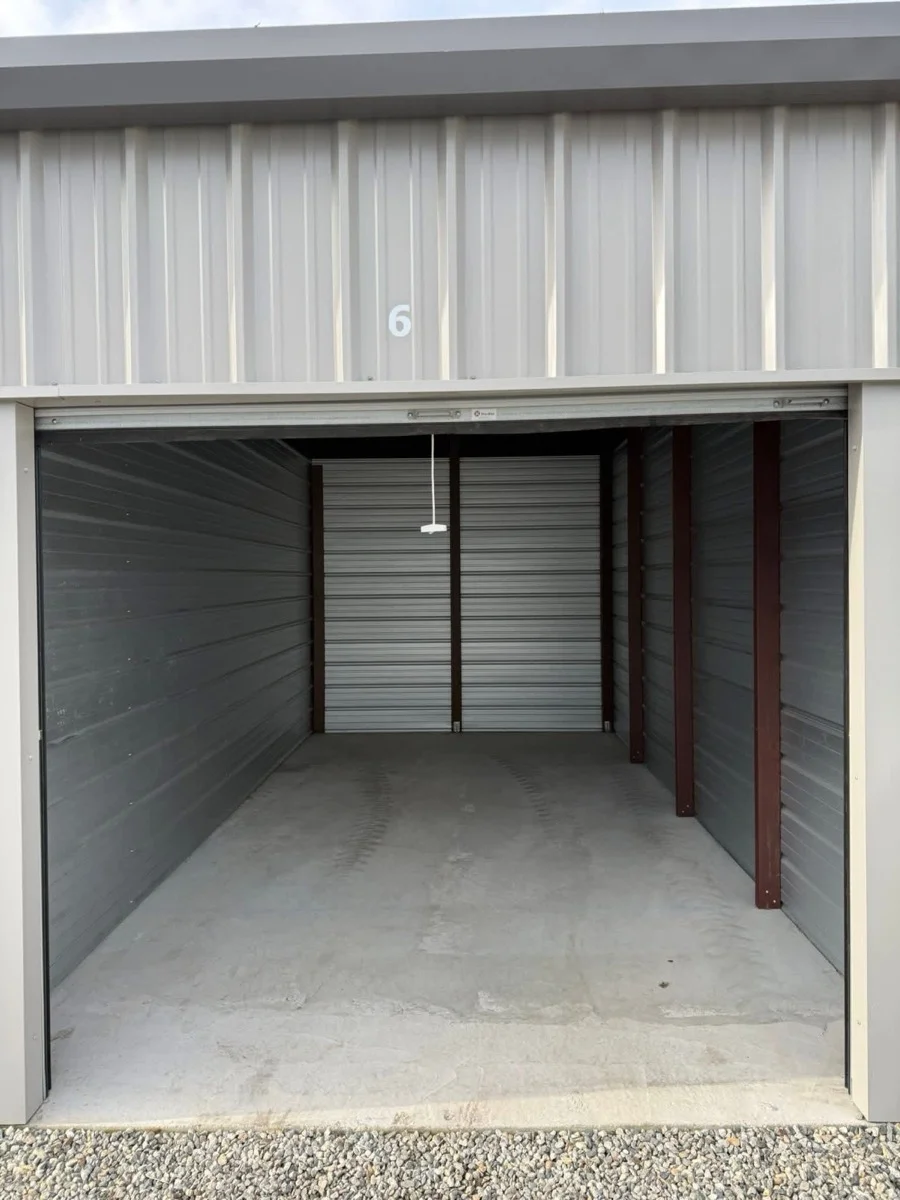 Empty storage unit after cleanout